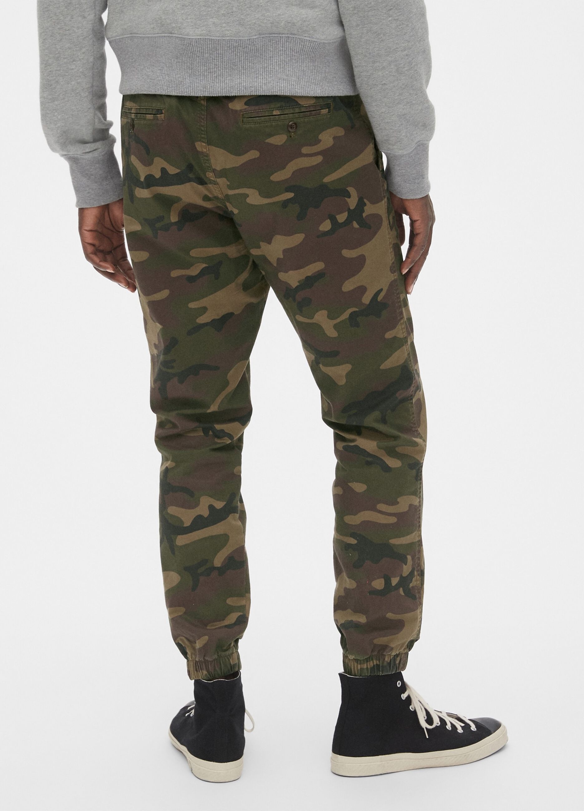 Joggers in cotone stretch camouflage