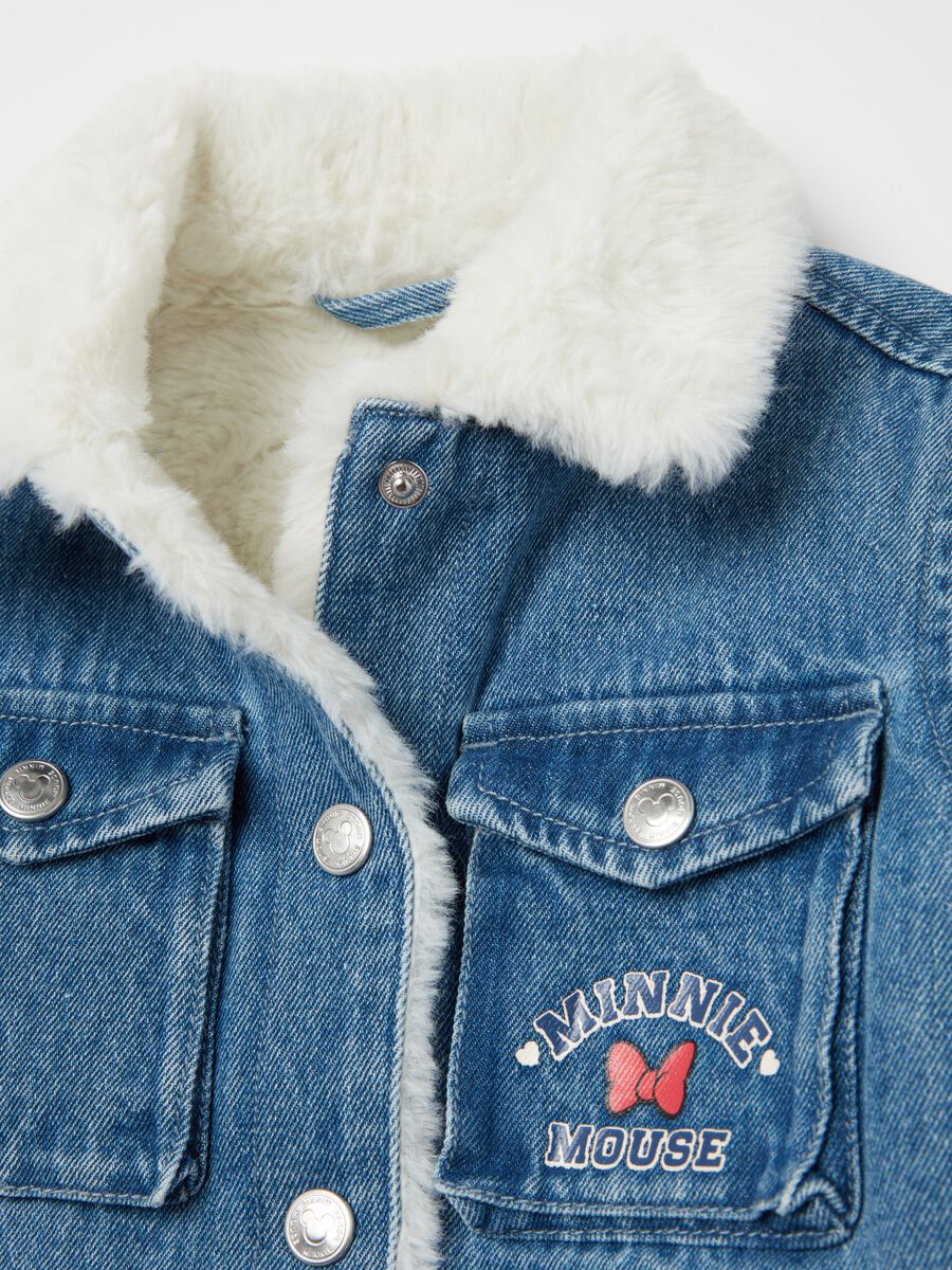 Minnie Mouse jacket in denim with faux fur_3