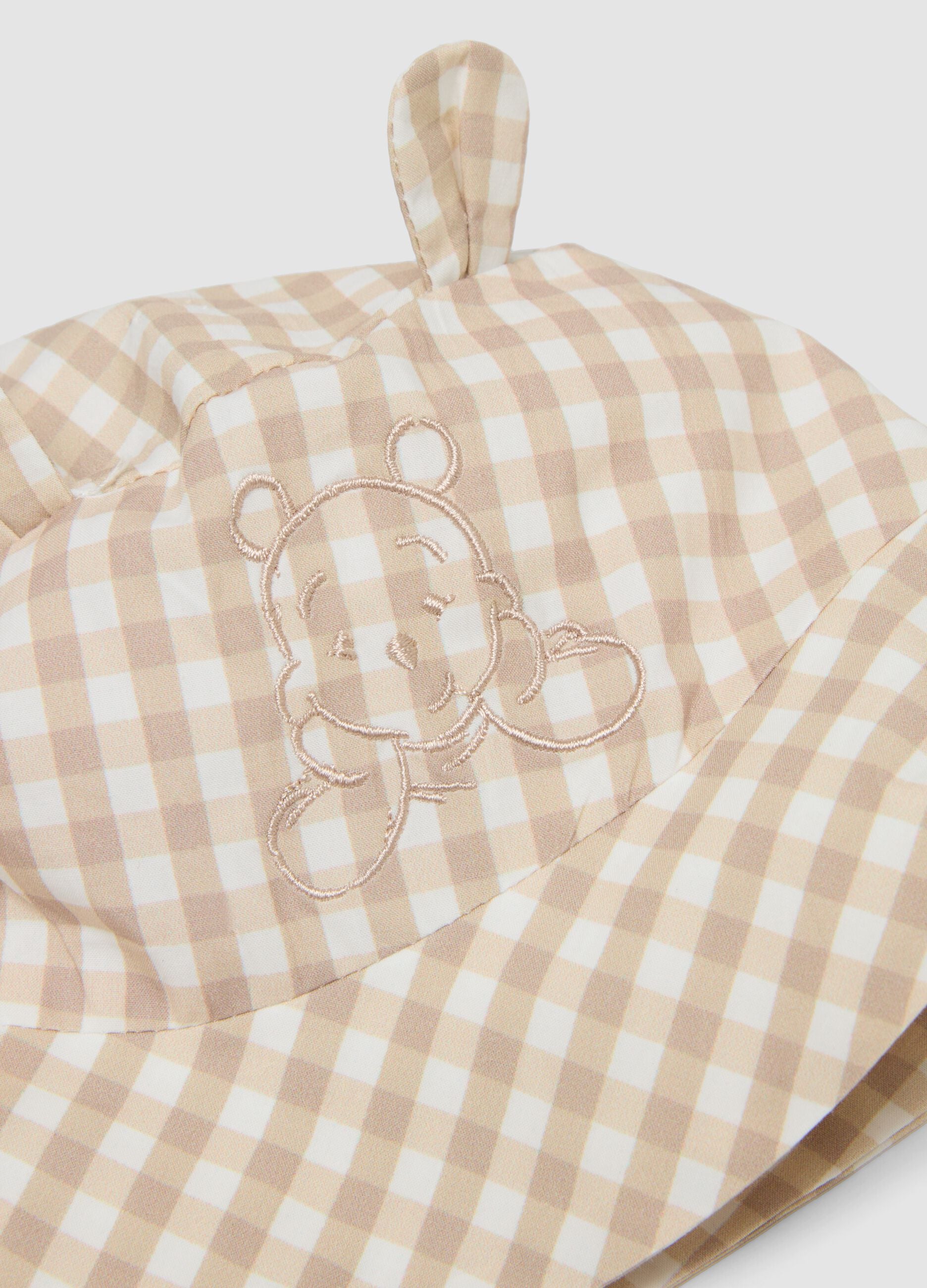 Beige organic cotton bucket hat