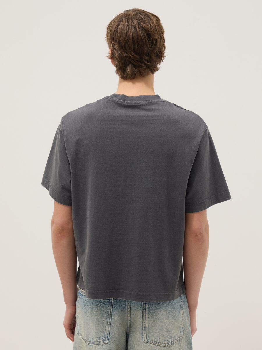 Grey pure cotton regular fit shirt with buttons_3