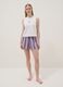 Multicolour pure cotton short pyjamas, regular fit, with embroidery_0