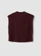 Gilet rosso girocollo in misto lana over fit_2
