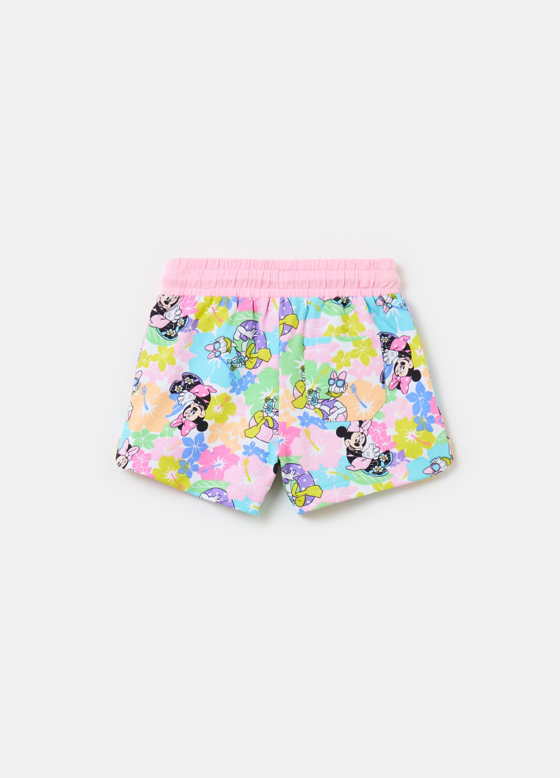 Shorts with Hawaiian Minnie Mouse and Daisy Duck print