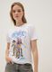 T-shirt branca de algod&atilde;o puro regular fit com estampado_2