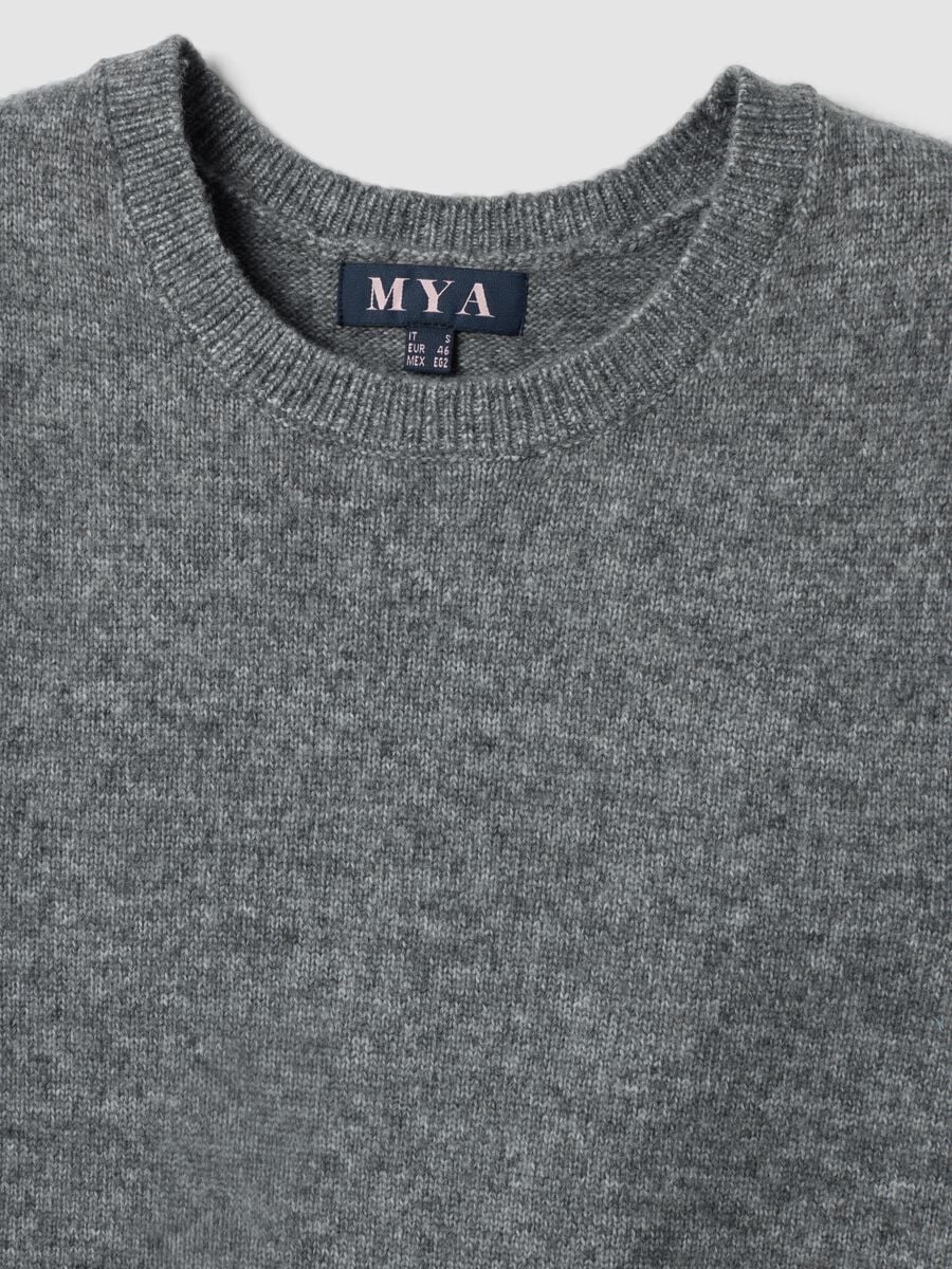 Grey marl wool-blend crew-neck vest_5