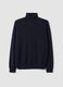 Blauer Rollkragenpullover aus reinem Kaschmir, Regular Fit_0