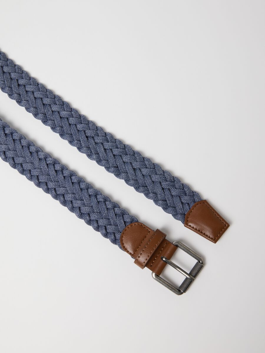 Blue Belt with Braided Design_1