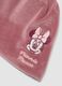 Gorro rosa em jersey de algod&atilde;o org&acirc;nico com bordado da Minnie para beb&eacute; menina_2