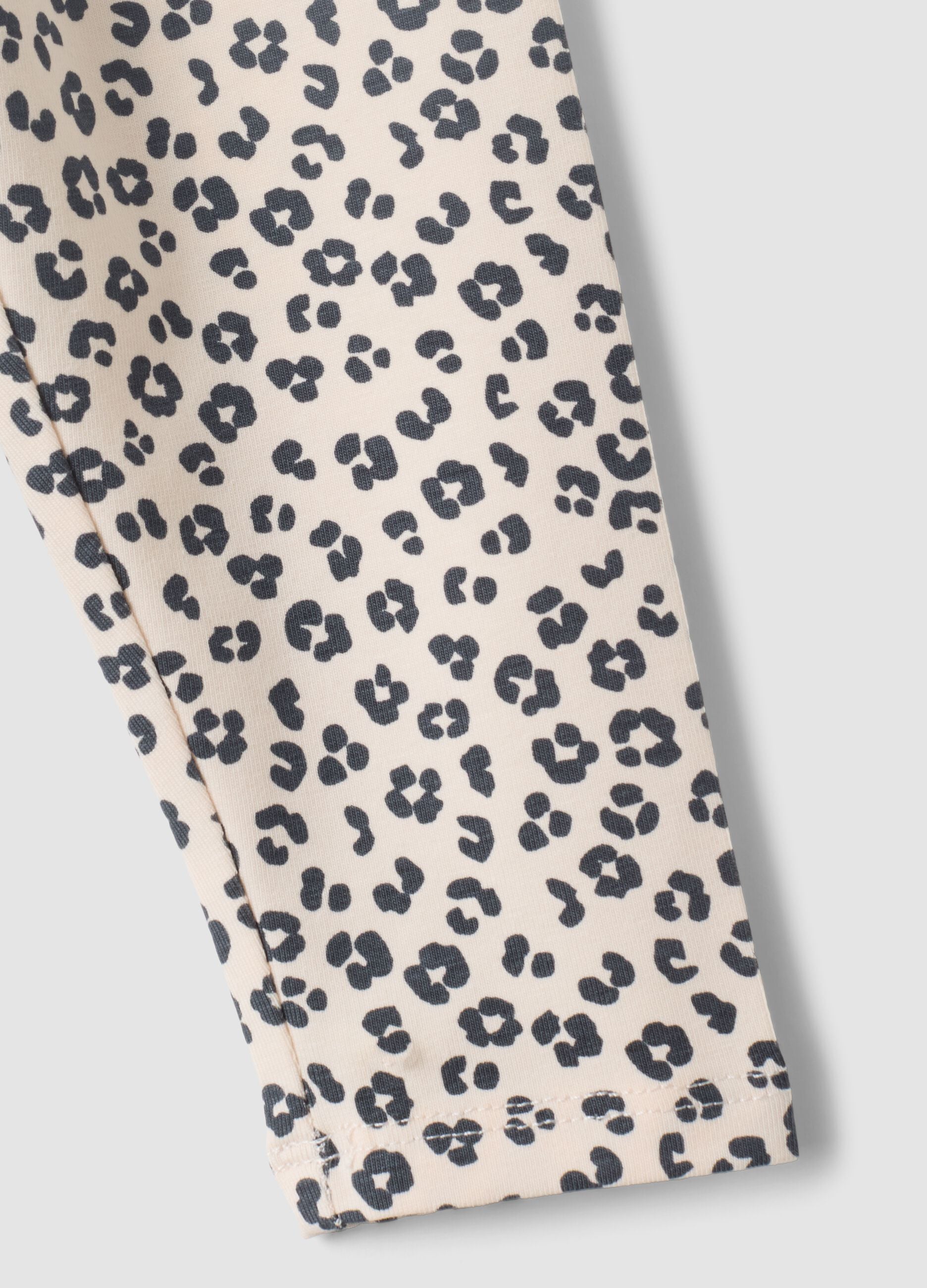 Mehrfarbige Leggings aus Bio-Baumwollmix mit Animal-Print f&uuml;r Baby-M&auml;dchen