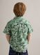 Camisa verde em algod&atilde;o puro com estampado tropical_1