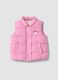 Girls&rsquo; pink padded gilet with Lilo & Stitch embroidery_0