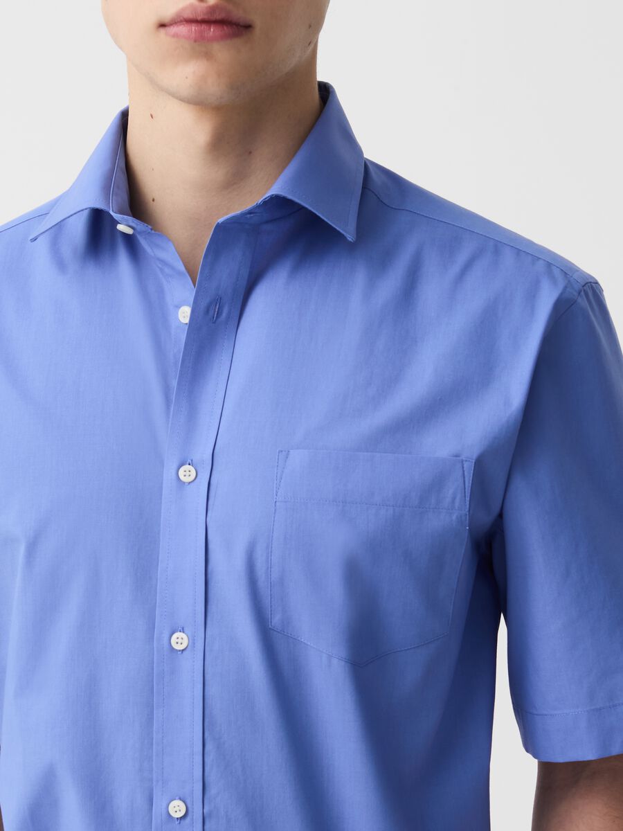 Short-sleeved regular-fit shirt with pocket_2