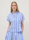 Blue striped pure cotton shirt_3