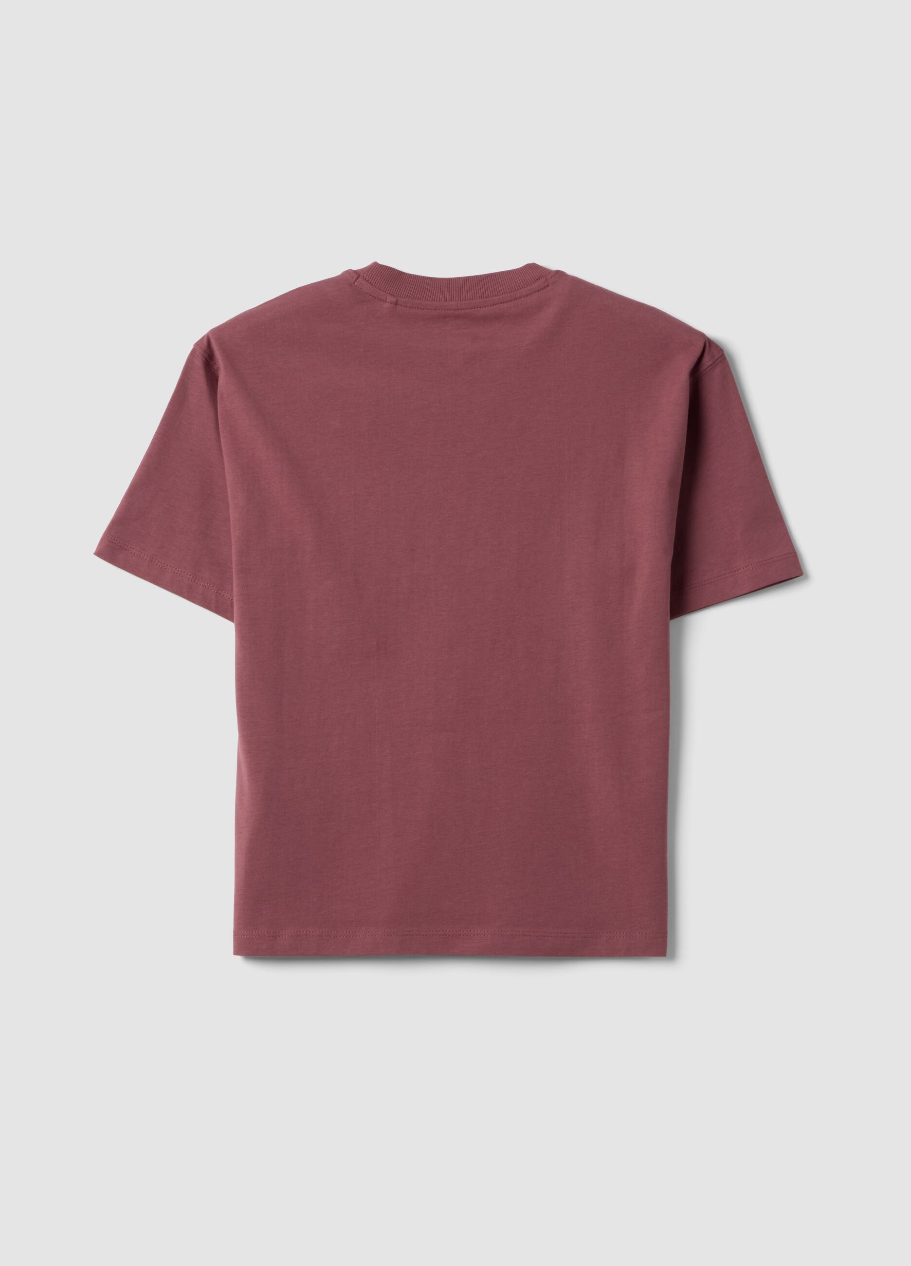 Purple short-sleeve pure cotton T-shirt