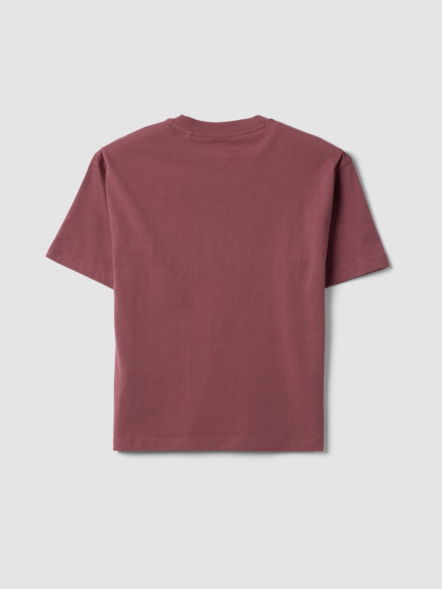 Purple short-sleeve pure cotton T-shirt_4