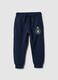 Children's Regular Fit Blue Cotton Jogger Trousers_0