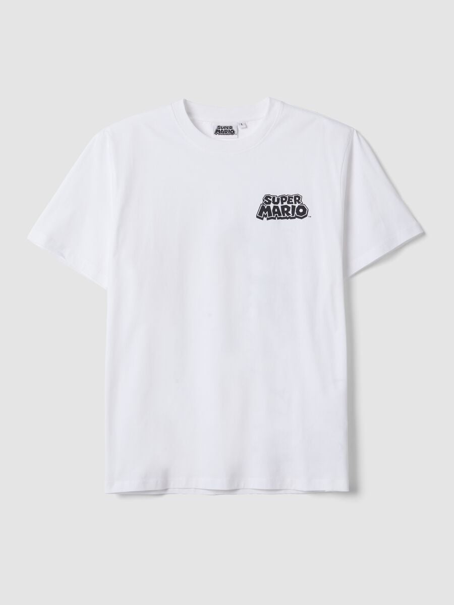 White short-sleeve pure cotton T-shirt, regular fit_4