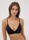 Black organic cotton bra with removable padding_0