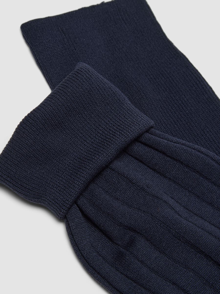 2-pack of navy blue ribbed knee-high socks_1