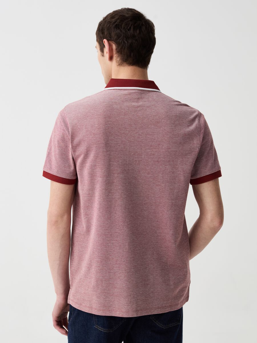 Piquet polo shirt with jacquard weave_2