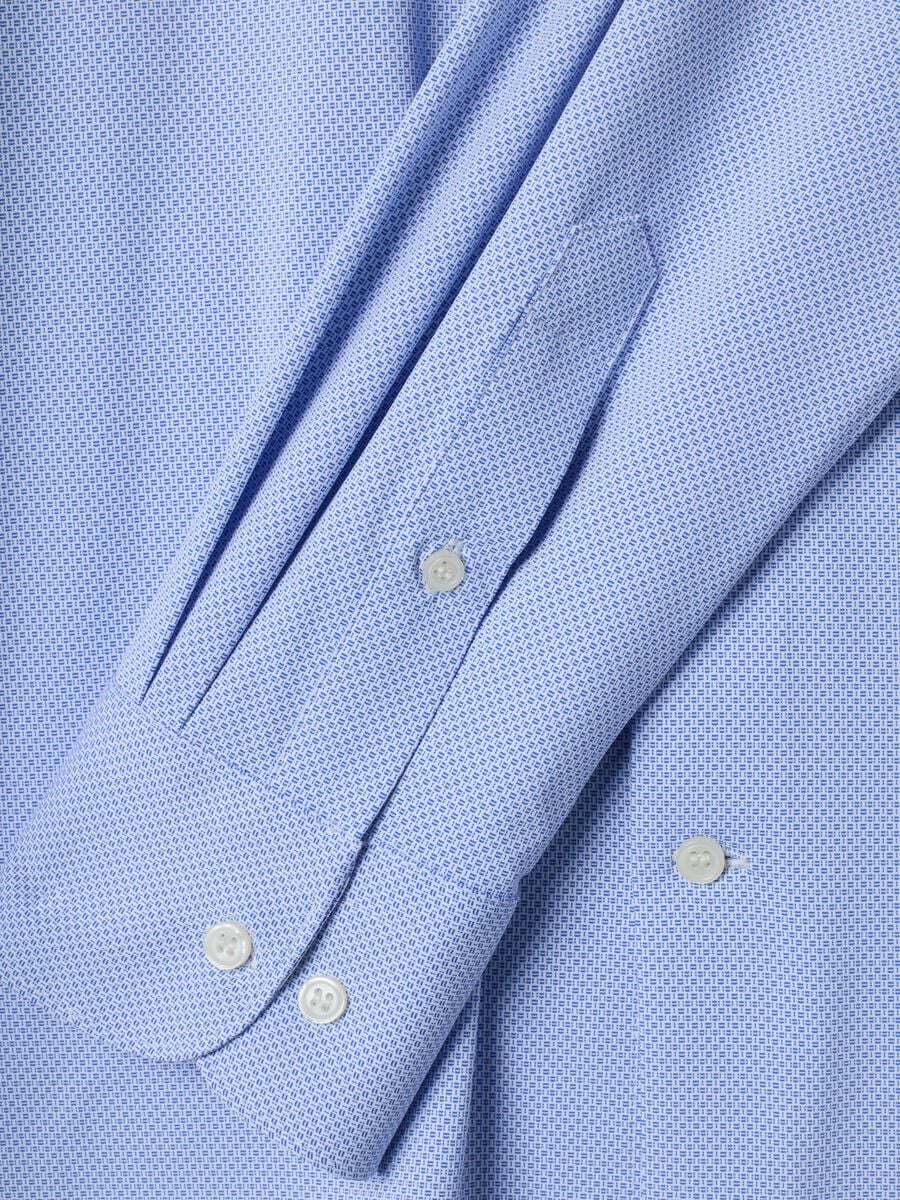 Camicia traspirante azzurra in tessuto elasticizzato 4 Way Stretch slim fit_1