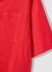 Camisa roja de algod&oacute;n puro con bolsillo, corte oversize_5
