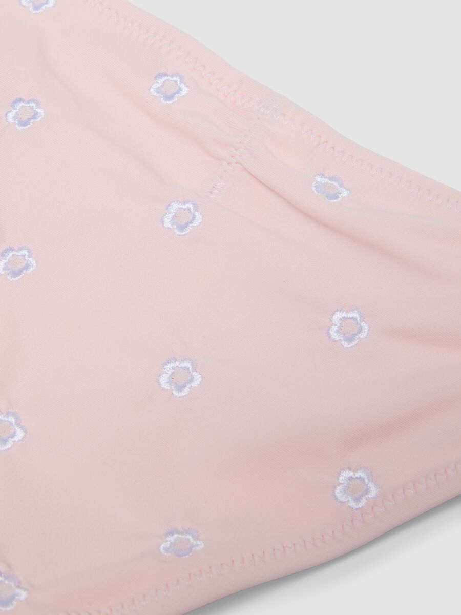 Pink stretch bikini with floral embroidery_3