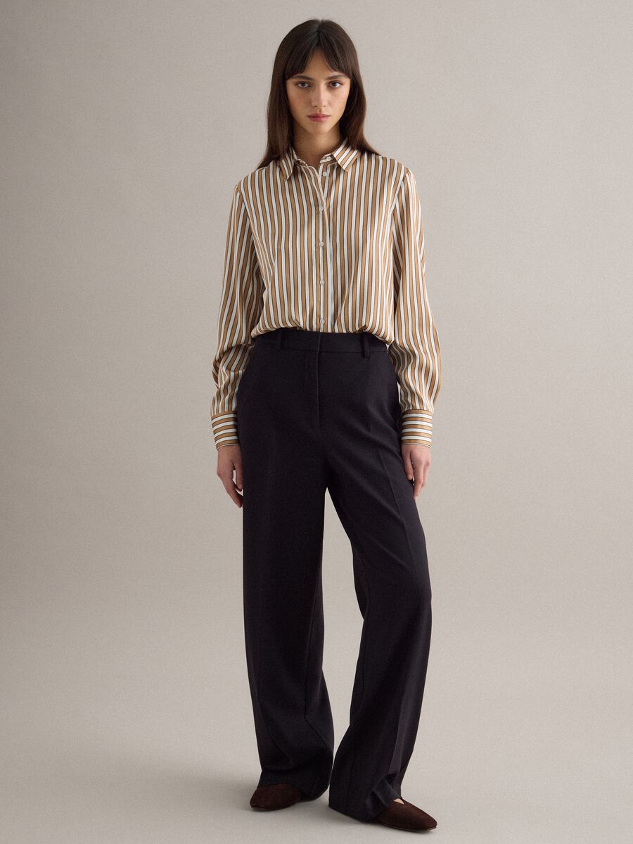 Multicolour striped long sleeve shirt regular fit_2