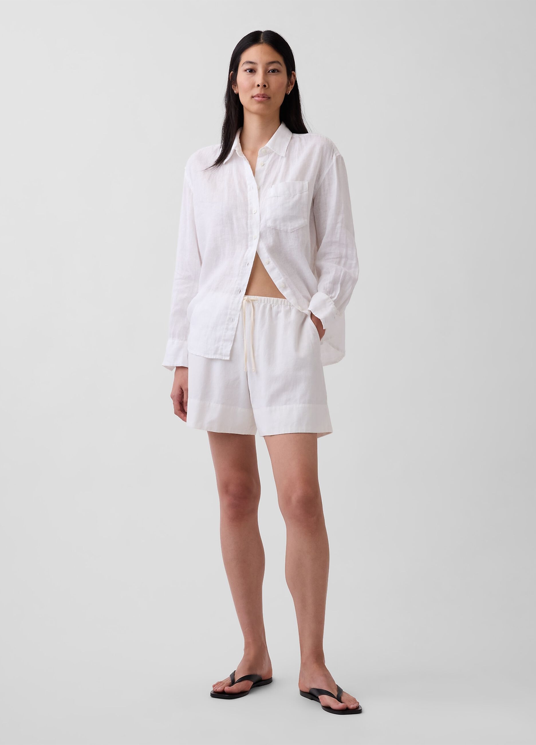 Cal&ccedil;&otilde;es em mistura de linho e viscose