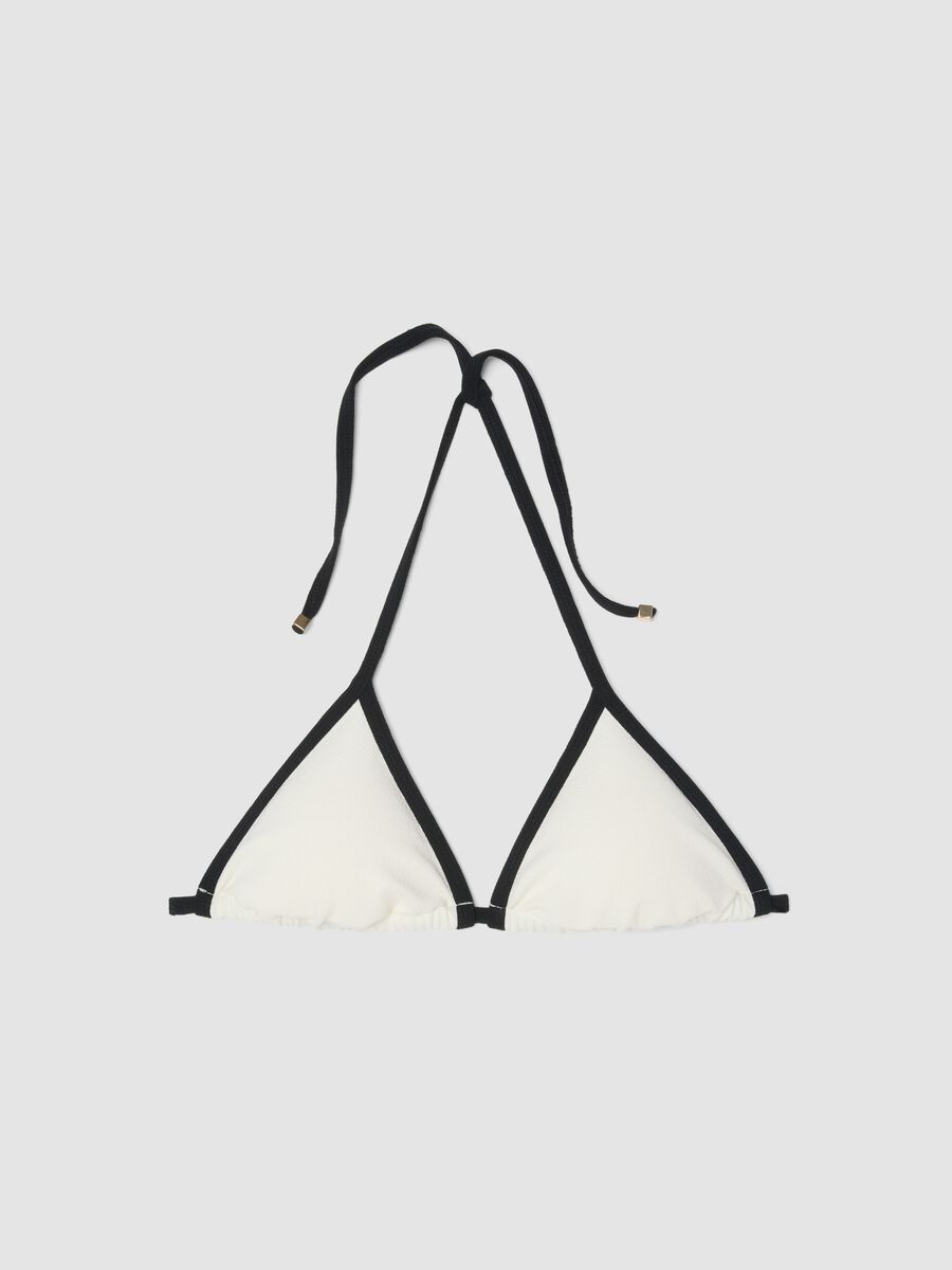 Haut de bikini triangle multicolore en tissu stretch_5
