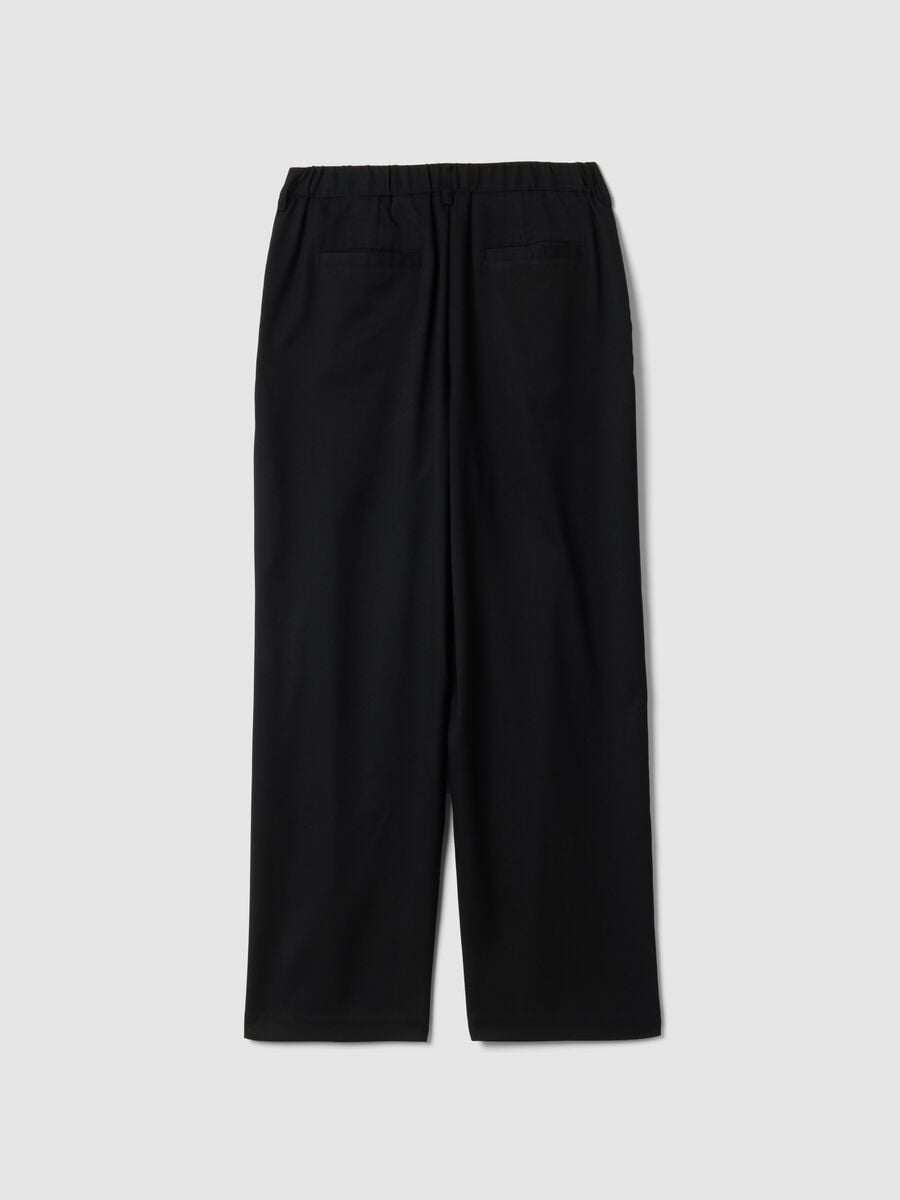 Pantaloni neri in viscosa elasticizzata over fit_2