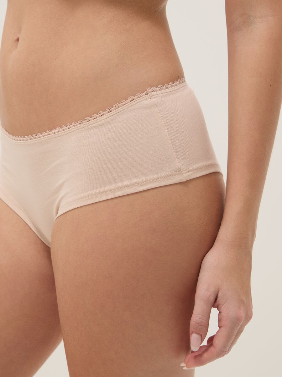 Multicoloured regular fit elasticated cotton brief tripack_3