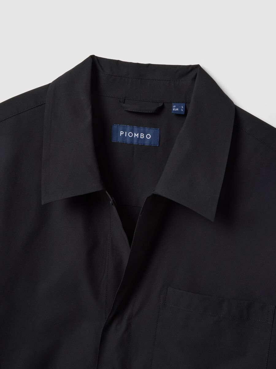 Black waterproof lightweight jacket regular fit_5