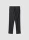 Grau-schwarze Slim-Fit-Chinohose aus stretchiger Viskose_2