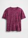 Purple short sleeve cotton T-shirt_4