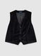 Black waistcoat with lining and regular fit buttons_4