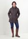 Purple rain jacket with hood, zip and popper fastening, regular fit_1
