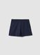 Girls&rsquo; blue pure cotton shorts with elasticated waistband_4