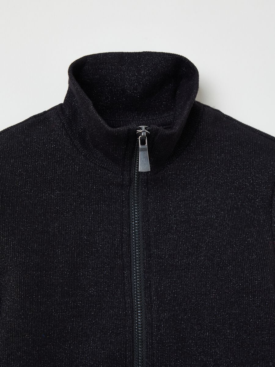 Full-zip sweatshirt with high neck_2