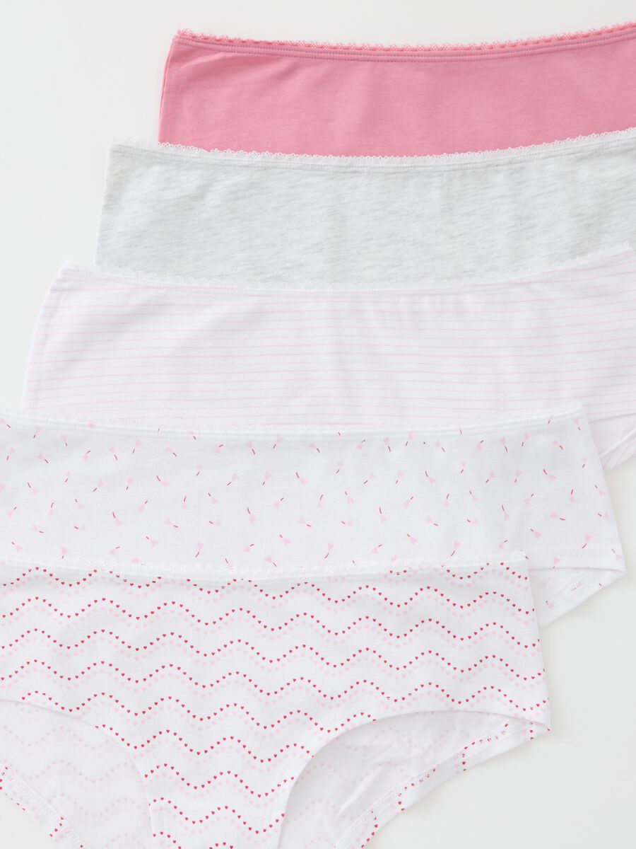 Five-pack stretch organic cotton French knickers_3
