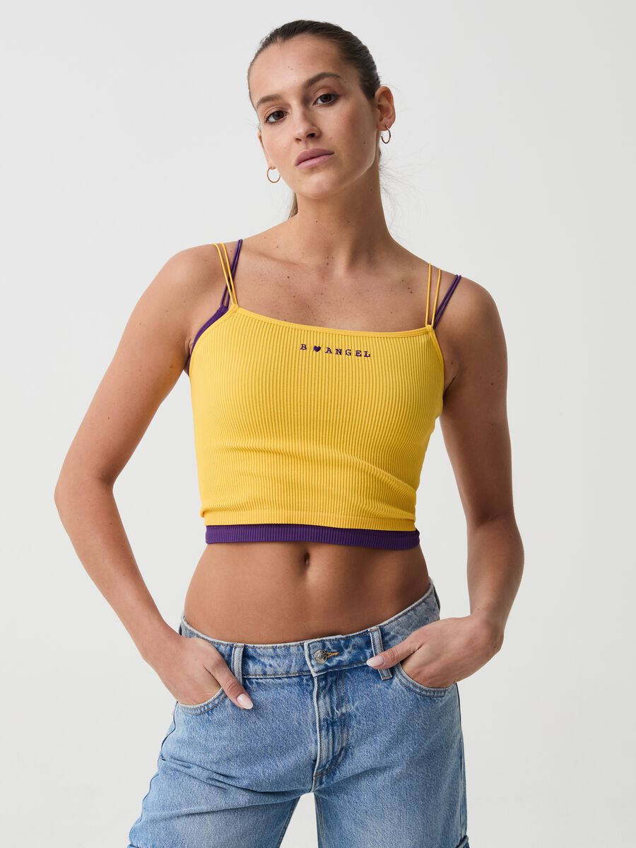 B.ANGEL FOR THE SEA BEYOND seamless ribbed crop top_1
