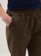 Pantaloni in cotone elasticizzato marroni regular fit_3