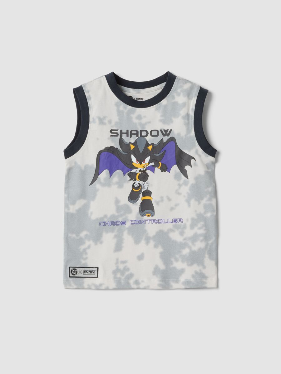 White pure cotton vest top with graphic print_0