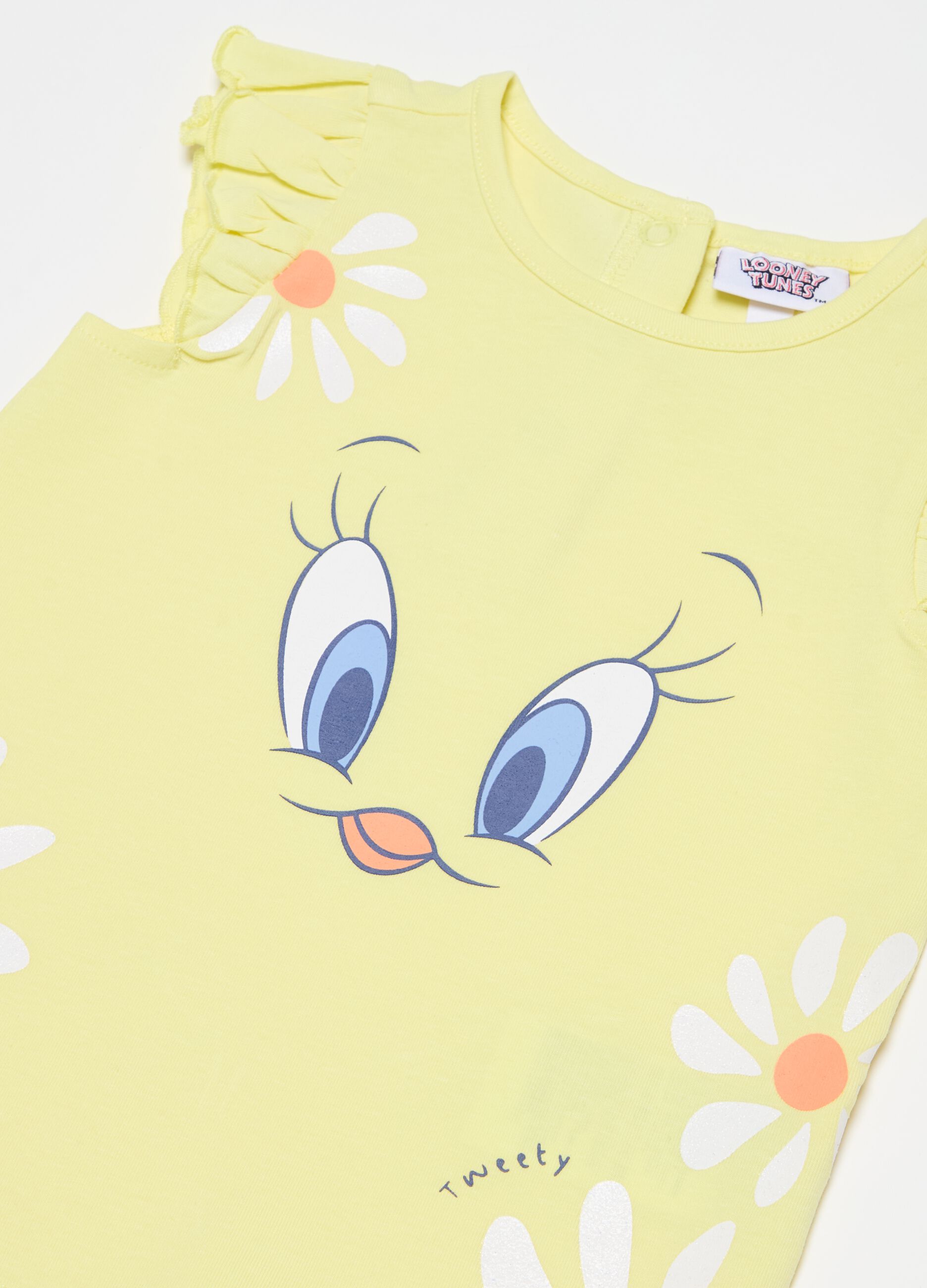 Tank top with frills and Tweety print