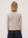 Beiger Pullover aus elastischer Viskose mit Stehkragen, Regular Fit_3