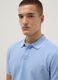 Light blue stretch cotton polo shirt, regular fit_3