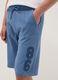 Boys' blue pure cotton shorts, regular fit with print_2