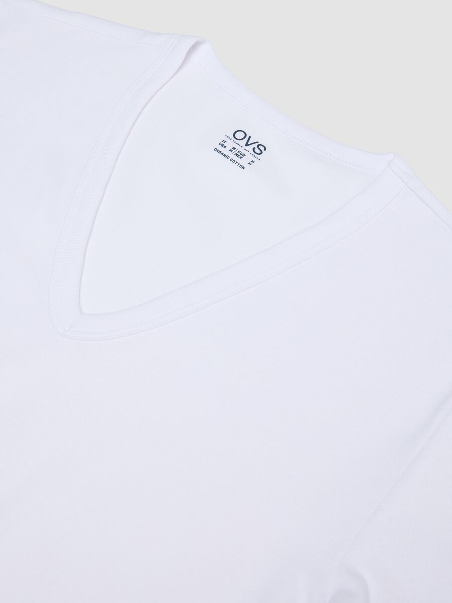 2-pack of white organic cotton T-shirts with deep V-neck_5