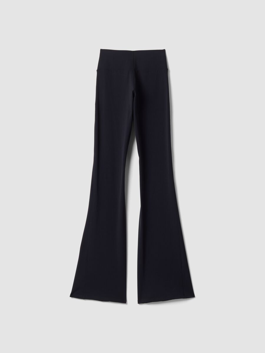Schwarze Flared-Leggings aus Stretchmaterial &ndash; ALTAVIA STUDIO_6