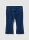Jeggings blu in cotone elasticizzato flare fit per bimba_0